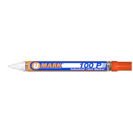 U-Mark 100P Fine Line Marker Orange, PK12 10207FL